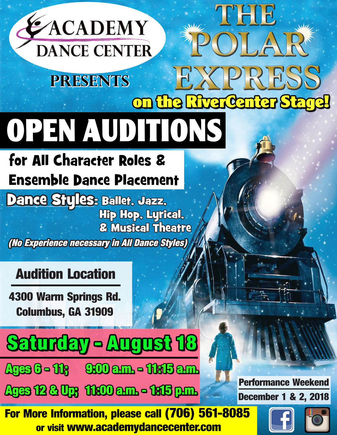 Open Auditions for The Polar Express Muscogee Moms Local Events