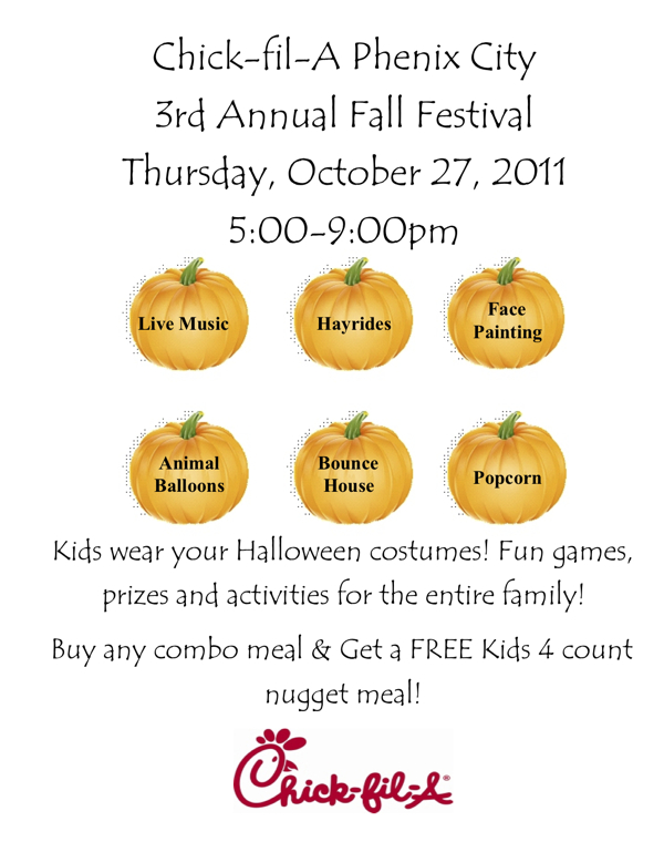 Fall Festival ChickfilA in Phenix City, AL