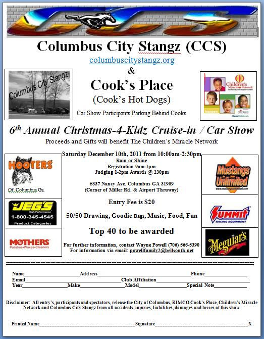 6th Annual Christmas 4 Kidz Cruise-in/Car Show