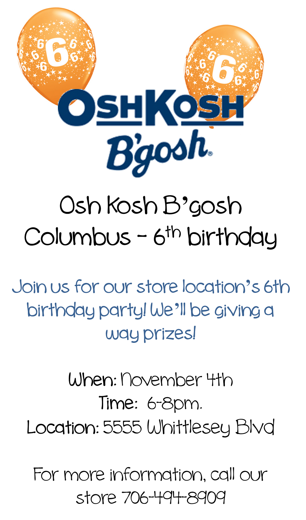 Celebrate Oshkosh B’gosh’s 6th Birthday