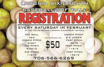 Ladonia Dixie Youth Baseball/Softball Registration