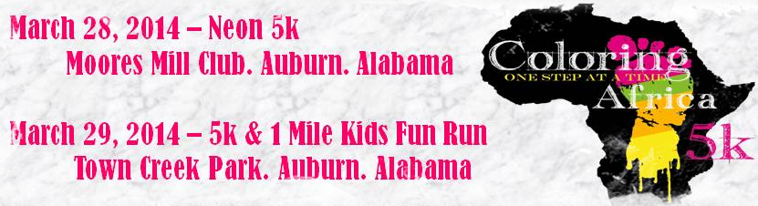 Coloring Africa Neon 5K, Daytime 5K & 1 Mi Kids Fun Run