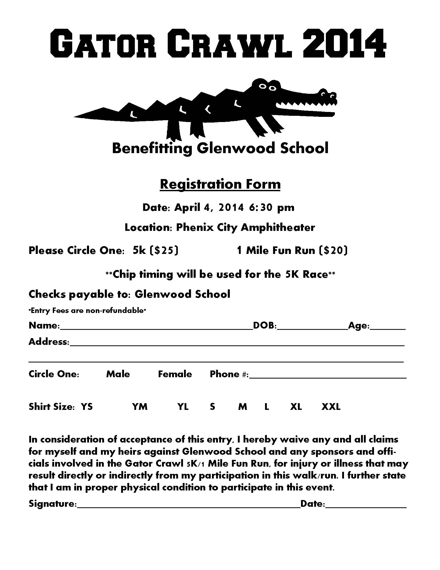 Glenwood Gator Crawl 5K and Fun Run