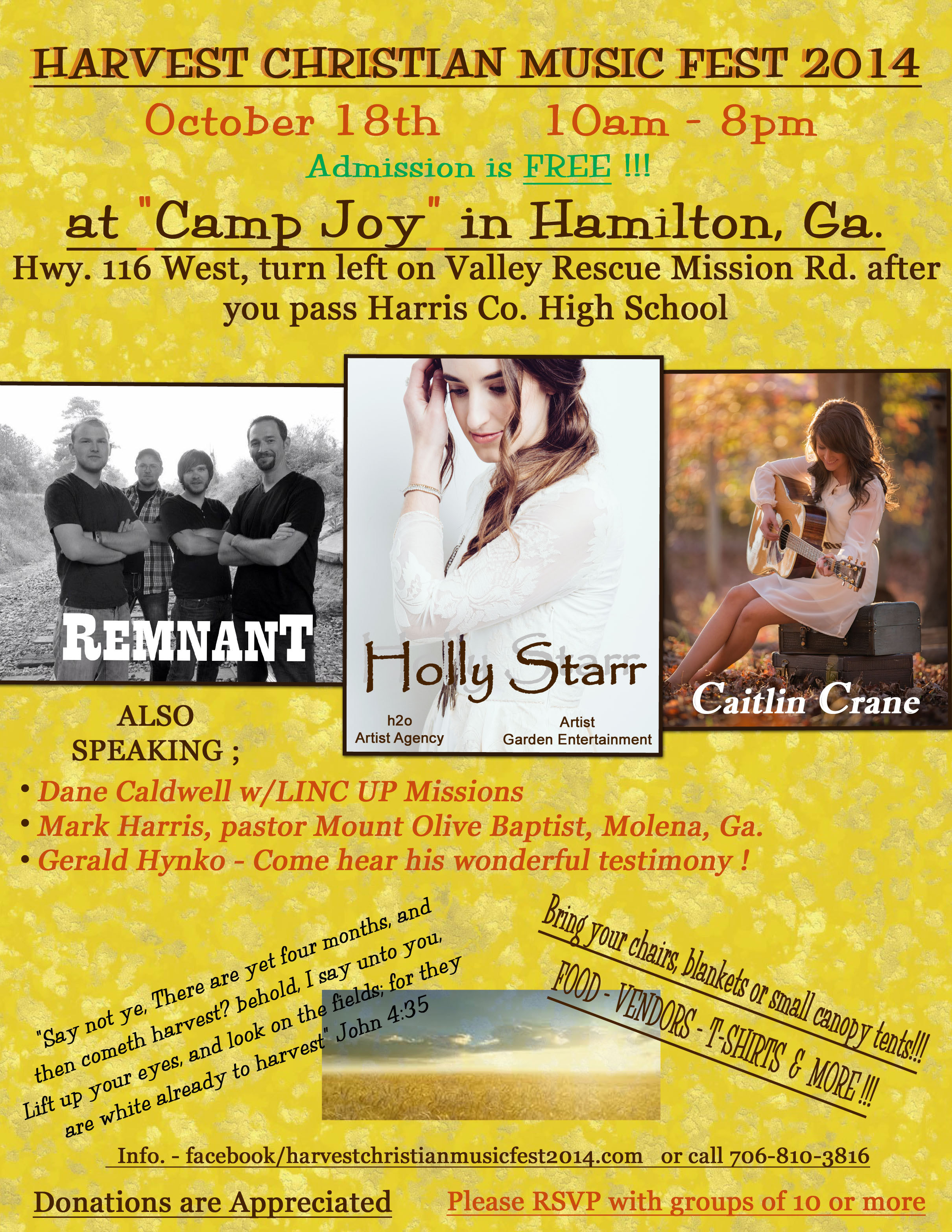 (Hamilton, GA) Harvest Christian Music Fest 2014